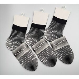 3 Pairs Legale Fishnets Socks Mesh Short Ankle Socks New Size 9-11